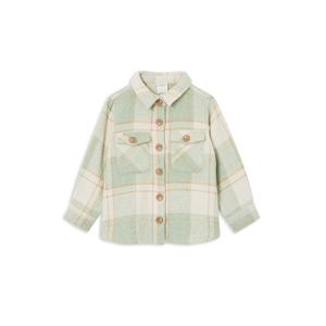 Milky Check Overshirt (Soft Green)