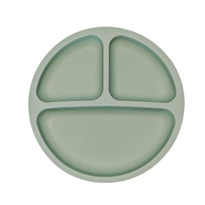 Petite Eats Silicone Suction Plate (Olive)