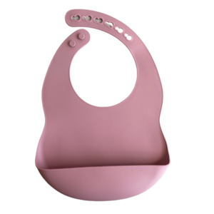 Petite Silicone Bib (Dusky Rose)