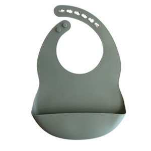 Petite Eats Silicone Bib (Sage Medium)