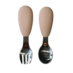 Petite Eats Metal Cutlery Set (Sand)