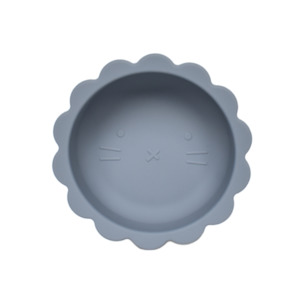 Petite Eats Silicone Lion Bowl (Pewter)