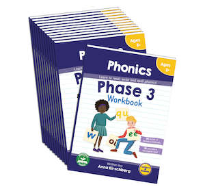 Phase 3 Phonics Workbook - 12 Pack