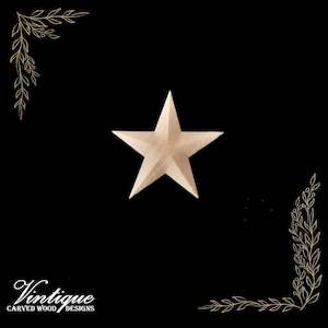 3D Star Centrepiece wood applique 8cm diameter