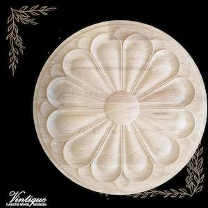 Daisy Furniture wood applique Onlay  30cm Diameter