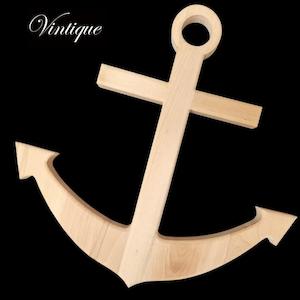 Wholesale trade: Large Carved wooden Anchor 60cm x 60cm