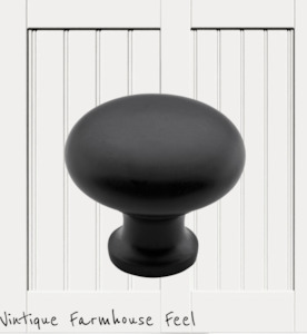 Farmhouse Satin Black Iron Smooth round (3 sizes)