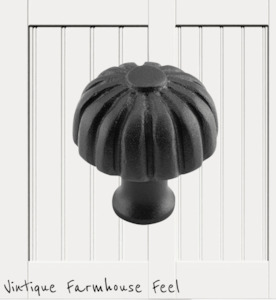 Farmhouse Satin Black Iron Pumpkin Knob (2 sizes)