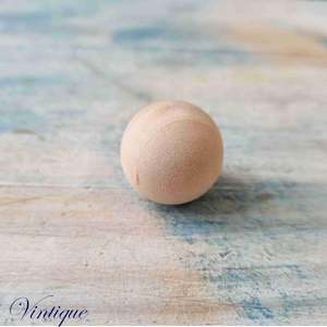 Natural Wood Round Ball furniture knob 25mm dia