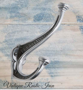 Heavy Cast Iron Button Polished Iron Coat & Hat Hook 145mm x 95mm