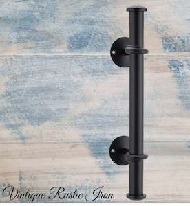 Rustic Iron Tubular Barn Door handle 420mm High