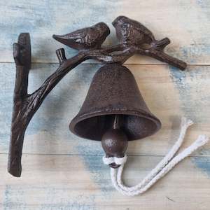 Rustic Cast Iron Twin bird Door bell