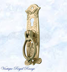 Regal Keyhole Drop Ring Polished Brass Drawer handle