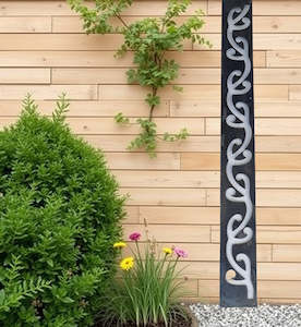 Koru Corten Garden edging Border 105mm high x 1100cm long -Outside