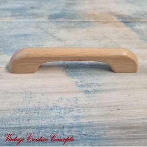 Lacquered Beach cupboard wooden handle 128mm Long