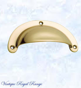 Regal Polished Brass Classico Teardrop Cup Drawer pull