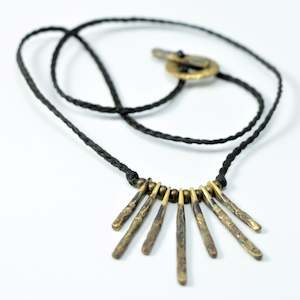 N23 - Reticulated Brass Rātā Necklace - WHOLESALE