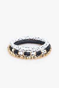 Homewares: Antler – black beaded bracelet set AB3