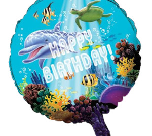 Under the Sea Happy Birthday Foil Balloon