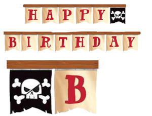 Pirate Happy Birthday Jointed Banner