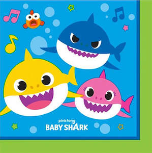 Baby Shark Party Napkins Small