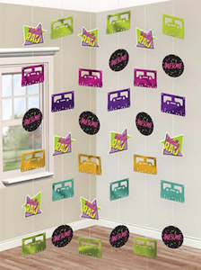 Party Decorations: 80's Awesome Party String Foil Decorations