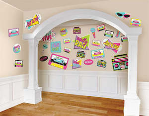 80's Awesome Mega Value Cutout Decorations pk30