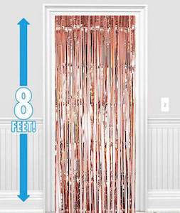 Aladdin Party Theme: Rose Gold Metallic Foil Curtain