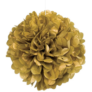 Gold Puff Ball Decoration