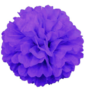 Purple Puff Ball Decoration