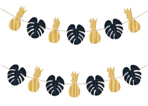 Pineapple & Palm Leaves String Garland