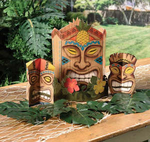 Vintage Tiki Table Centrepiece Decorating Kit