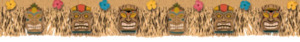 Vintage Tiki Grass Fringe Banner