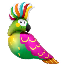 Tropical Parrot Shaped Foil Balloon