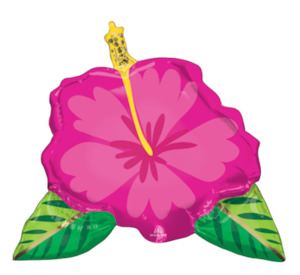 Tropical Hibiscus Flower Foil Balloon