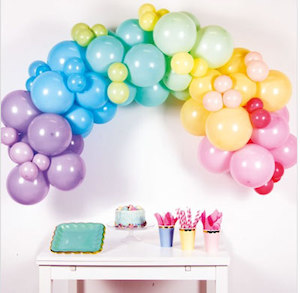 Disney Princess Party Theme: DIY Pastel Balloon Garland Kit 78 Balloons