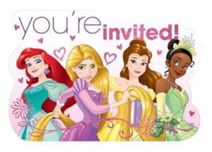 Disney Princess Party Theme: Disney Princess Party Invitations