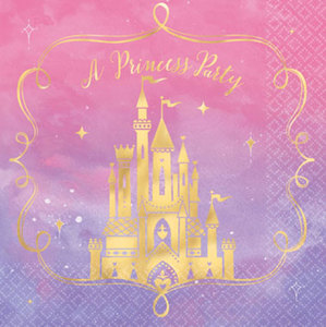 Disney Princess Gold Foil Lunch Party Napkins