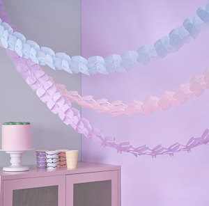 Pastel Tissue Paper Hanging Garland