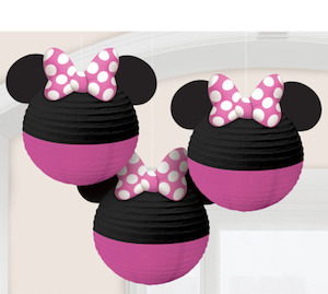 Minnie Mouse Paper Lanterns pk3