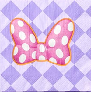 Minnie Mouse Party Theme Auckland: Minnie Mouse Bow Lunch Napkins