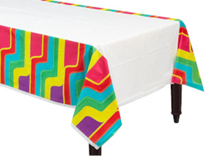 Good Vibes 70's Plastic Table Cloth