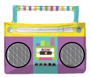 Totally 80's Boombox Foil Balloon