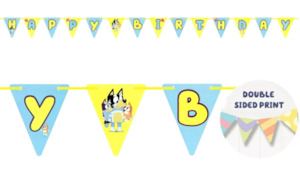 Bluey Bunting Happy Birthday Banner