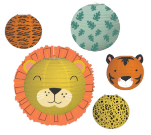 Get Wild Jungle Paper Lanterns pk5