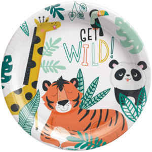 Get Wild Jungle Party Plates pk8