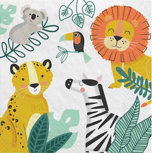 Get Wild Jungle Party Lunch Napkins pk16