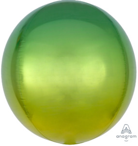 Green Yellow Ombre Orbz Foil Balloon