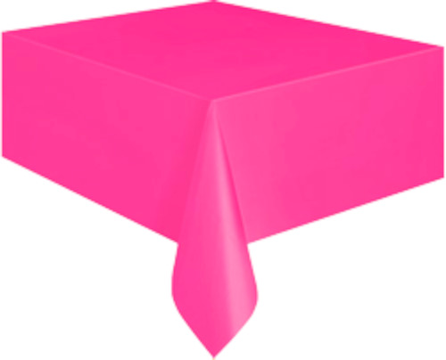 Hot Pink Party Supplies: Pink Plastic Table Cloth