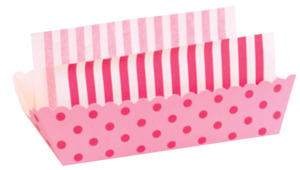 Pink Stripe Baking Trays